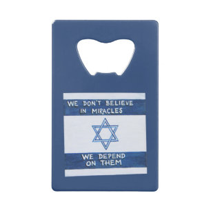 We Depend On Miracles Wallet Bottle Opener
