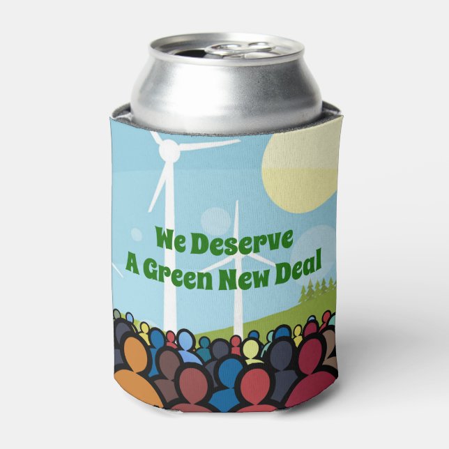 We Deserve a Green New Deal Can Cooler (Can Front)