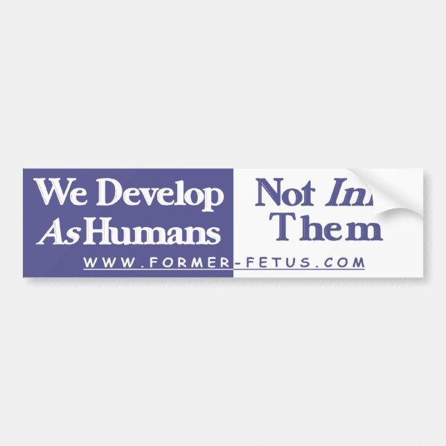 We Develop Bumper Bumper Sticker (Front)