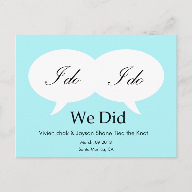 WE DID - Customized Template Postcard (Front)