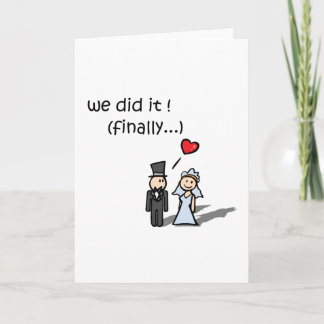 We Did It Card