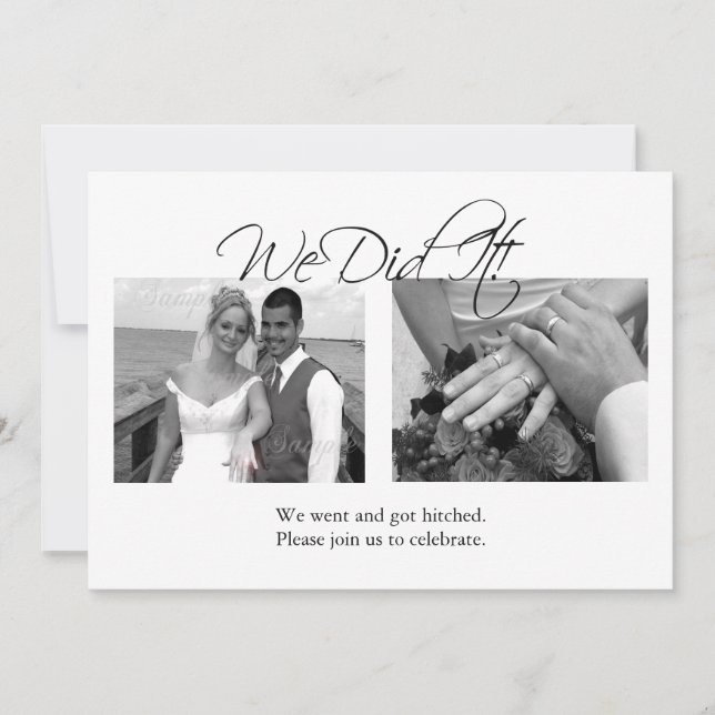 We Did It (Customizable Photo Template) Invitation (Front)