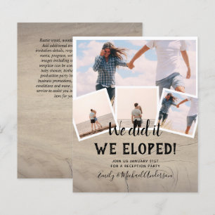 We Did It ELOPEMENT PHOTO Wedding RECEPTION Budget