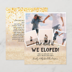 We Did It ELOPEMENT PHOTO Wedding RECEPTION Budget
