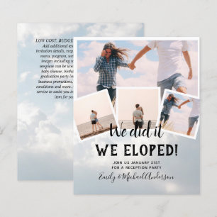 We Did It ELOPEMENT PHOTO Wedding RECEPTION Budget