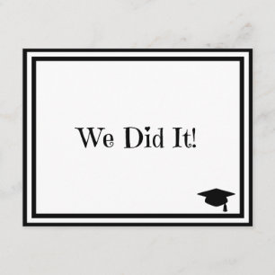 We Did It Graduation Invitation