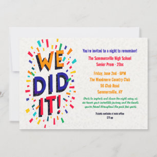 We Did It Invitation