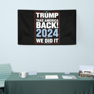 We Did It Trump USA Flag President 47 Trump  Banner