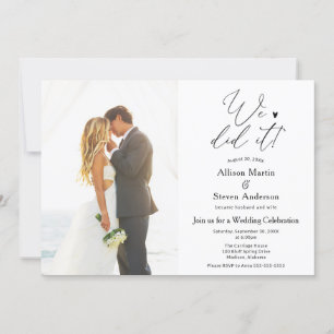 We Did It Wedding Reception Invitation