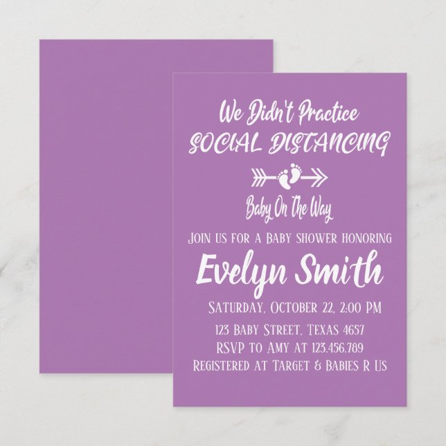 We Didn't Practice Social Distancing Invitation (Front/Back)