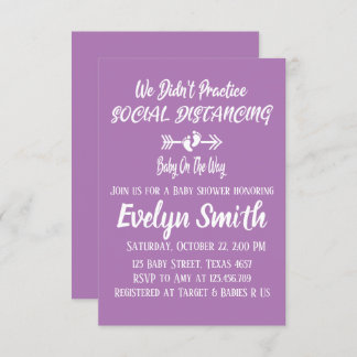 We Didn't Practice Social Distancing Invitation