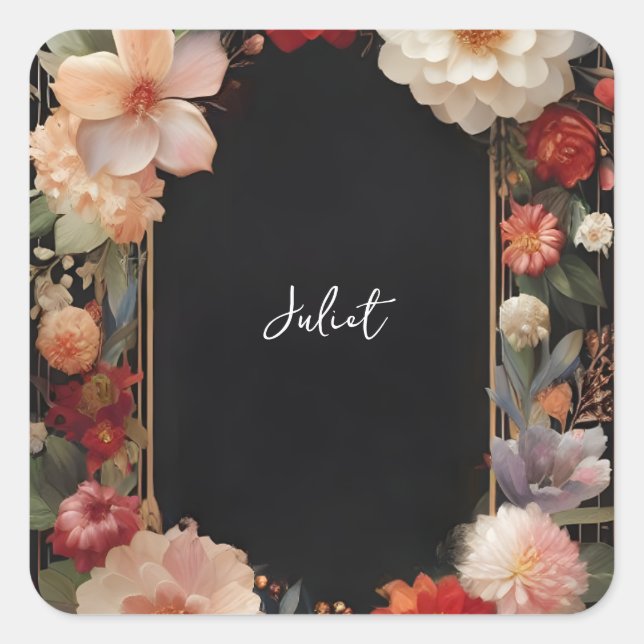 We Do Acrylic Asian Thick Korean Bridal Shower Square Sticker (Front)