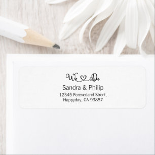 We Do Address Label, Wedding Labels, Marriage