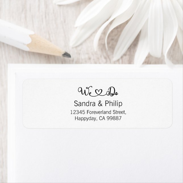 We Do Address Label, Wedding Labels, Marriage (Insitu)
