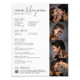 We Do - All In One BW - QR - 4 Photos - Wedding Photo Print