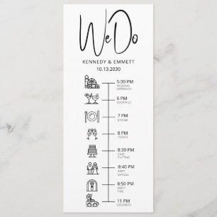We Do Barn Wedding Day Timeline Flat Program