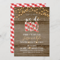 We Do BBQ Invitation - Rustic Gingham