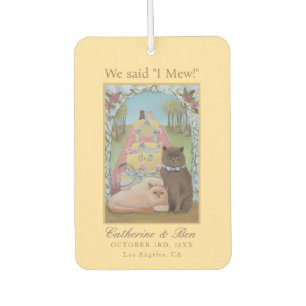 We Do Cat Bride & Groom Wedding Favour Air Freshener