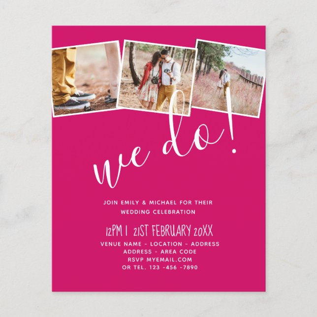 WE DO Engagement Party Invitations MODERN Colors (Front)