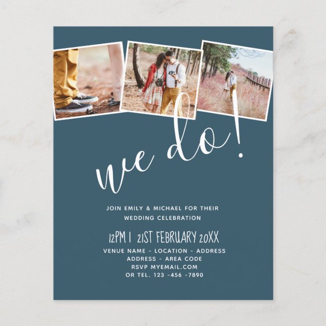 WE DO Engagement Party Invitations MODERN Colours (Front)