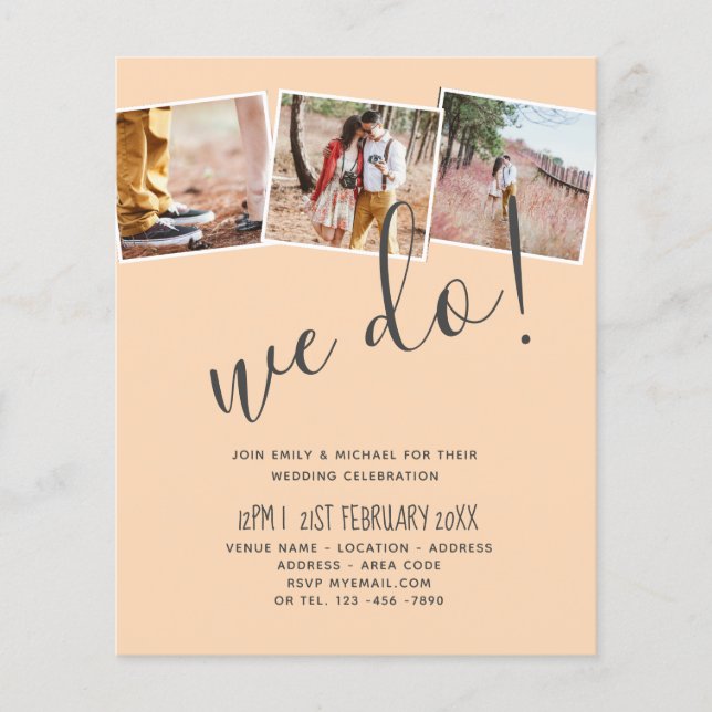 WE DO Engagement Party Invitations MODERN Colours (Front)