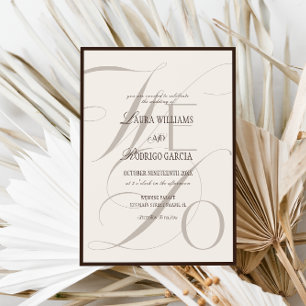 We Do Espresso Old Money Wedding Invitation