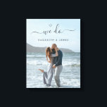 We Do Hand Lettered Script Couple Photo Canvas Print<br><div class="desc">We Do Hand Lettered Script Couple Photo Canvas Print</div>