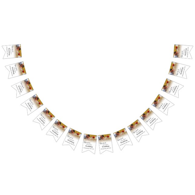 We do it - Kissing Couple on a Meadow Bunting Flags (All)