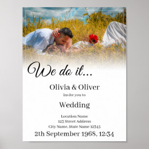 We do it - Kissing Couple on a Meadow Poster