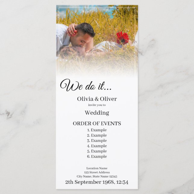 We do it - Kissing Couple on a Meadow Program (Front)