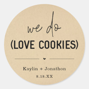 We Do Love Cookies Wedding Favour Label