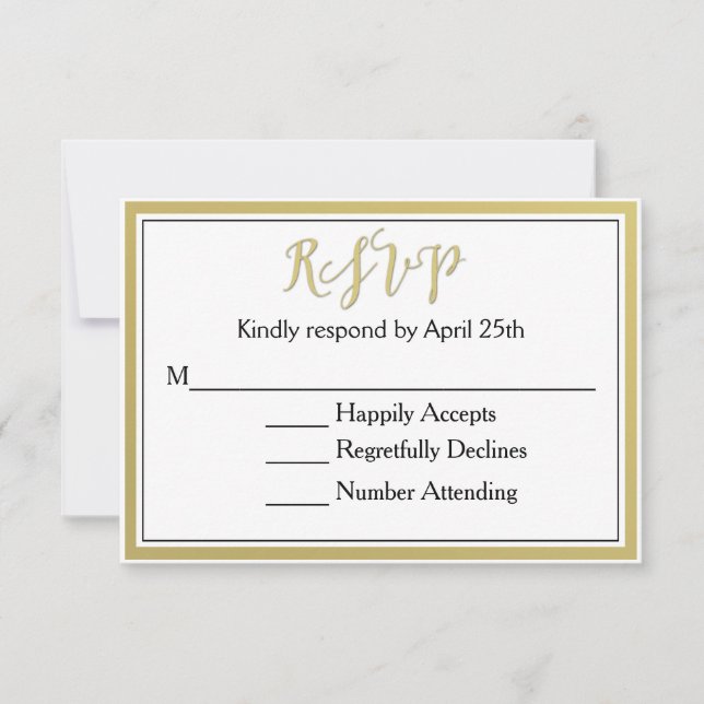 We Do Modern Chic RSVP Card (Front)