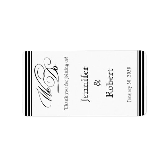 We Do Modern Frame Black and White Lip Balm Label
