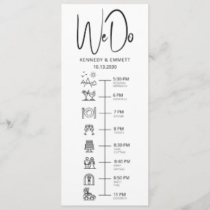 We Do Mountain Wedding Day Timeline Flat Program