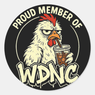 We Do Not Care Club Annoyed Womens Menopause Chick Classic Round Sticker
