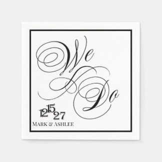 We Do Personalized Wedding Napkin