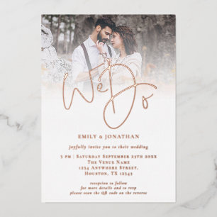 We Do Photo Script Overlay QR Code Wedding Real