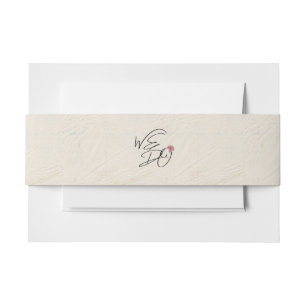 WE DO Pressed Flowers Shabby Garden Chic Program Invitation Belly Band