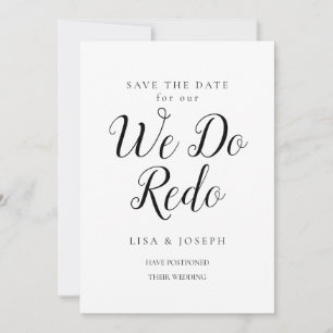 We Do Redo Change the Date Save The Date Photo