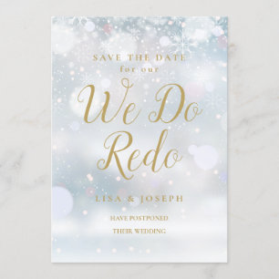 We Do Redo New Plan Winter Save the Date  Invitation