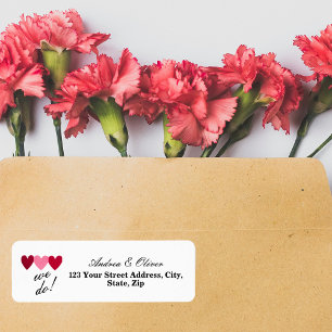 'We do' Romantic Hearts Adresse de retour