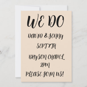 WE DO Script wedding custom invitations