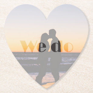 We Do - Summer Wedding Paper Coaster