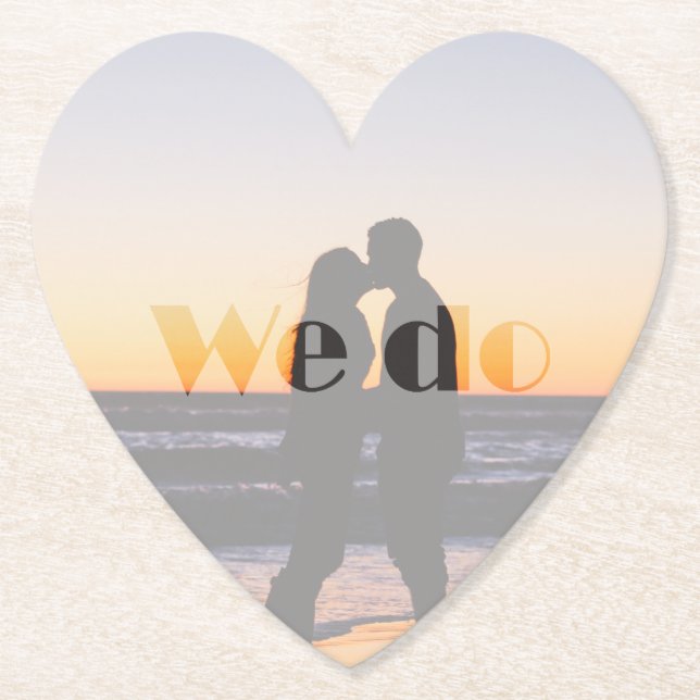 We Do - Summer Wedding Paper Coaster (Front)