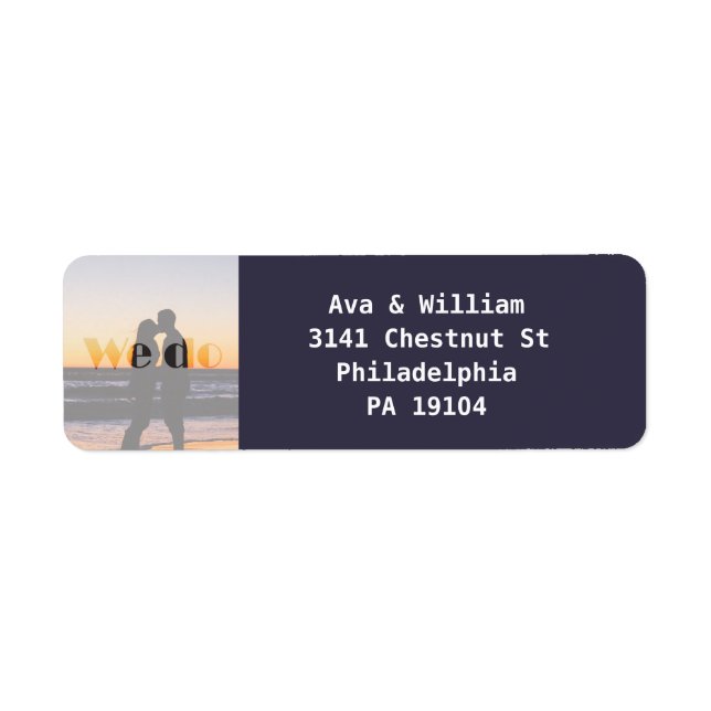 We Do - Sunset Wedding - Return Address (Front)