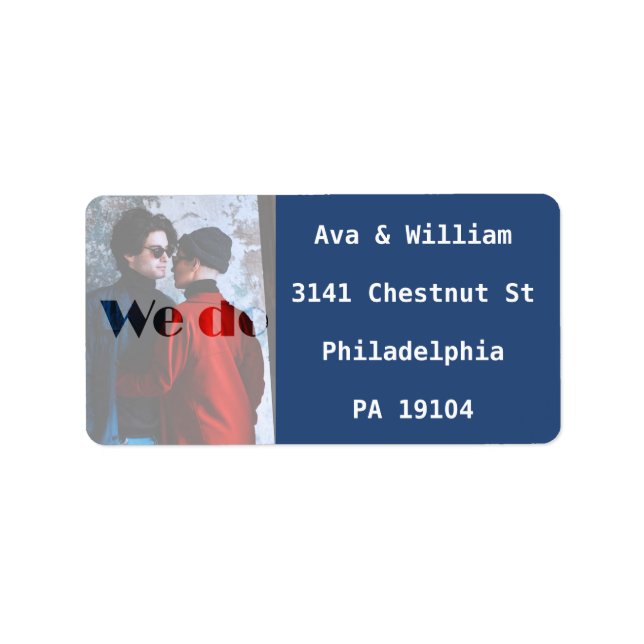 We Do - Urban Autumn Wedding - Address Label (Front)