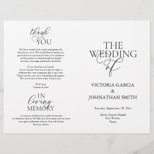 We Do, Wedding Ceremony Foldable Program