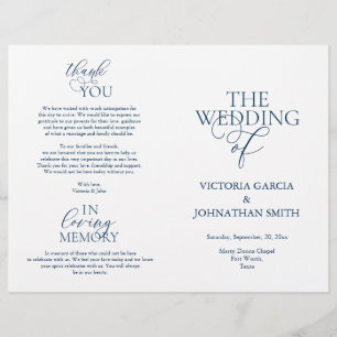 We Do, Wedding Ceremony Foldable Programs