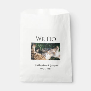 We do wedding engagement pet name photo date coupl favour bag