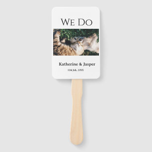 We do wedding engagement pet name photo date coupl hand fan